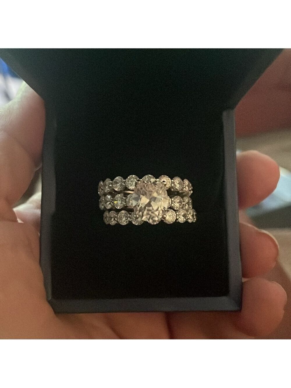 Eternity Created White Sapphire 3PC Wedding Set (13.10 CT. TW 10